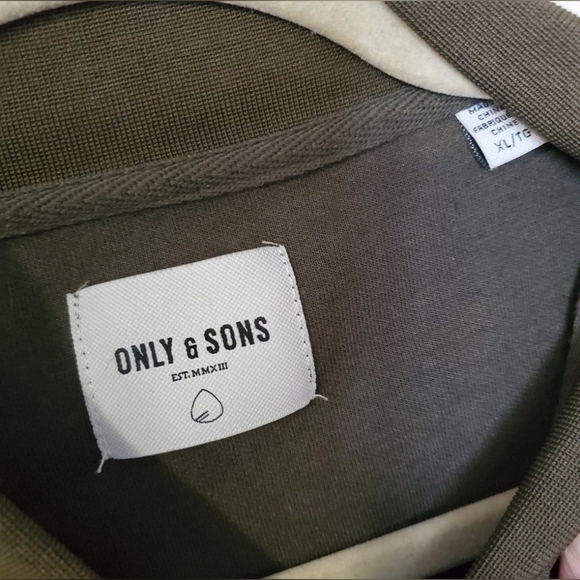 Only & Sons Olive Green Track Jacket Sz XL - Picture 4 of 4